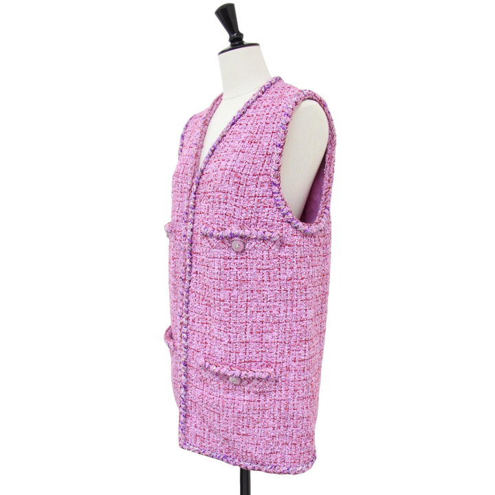 楽天市場】CHANEL シャネル ベスト ピンク ライトパープル レッド 