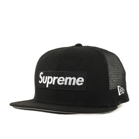 Supreme シュプリーム キャップ サイズ:7 5/8(60.6cm) 23SS NEW ERA ボックスロゴ ベースボール メッシュキャップ Box Logo Mesh Back New Era ブラック 黒 コラボ 別注 帽子【メンズ】【中古】【美品】【K4311】