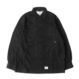 WTAPS ダブルタップス シャツ サイズ:S 23SS ワーク デニム シャツ CBW LS DENIM SHIRT ブラック 黒 トップス カジュアルシャツ 長袖【メンズ】【中古】【美品】【K4634】
