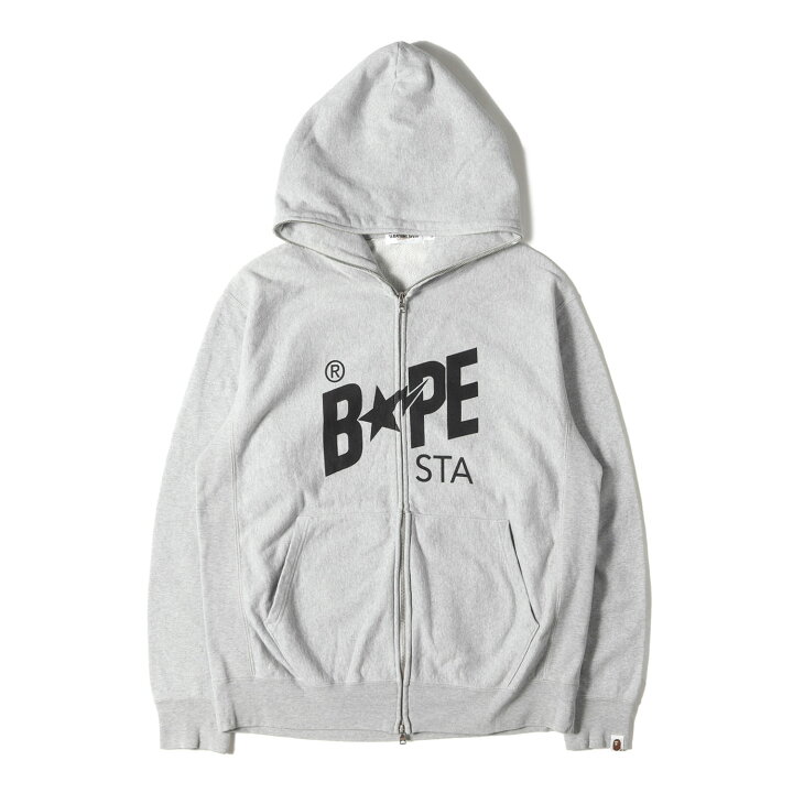 アベイシングエイプ マルチ ベイプスタ フルジップ パーカー グレー S  