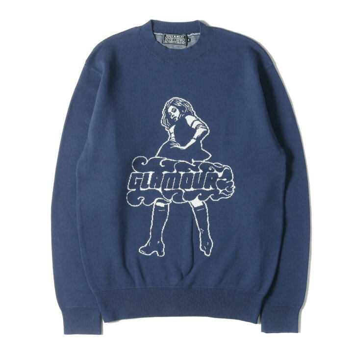 【中古】ヒステリックグラマー HYSTERIC GLAMOUR 1984ワッペンクルーネックセーター ニット セーター 長袖 F アイボリー /AT ■OS レディース 【ベクトル 古着】 250818