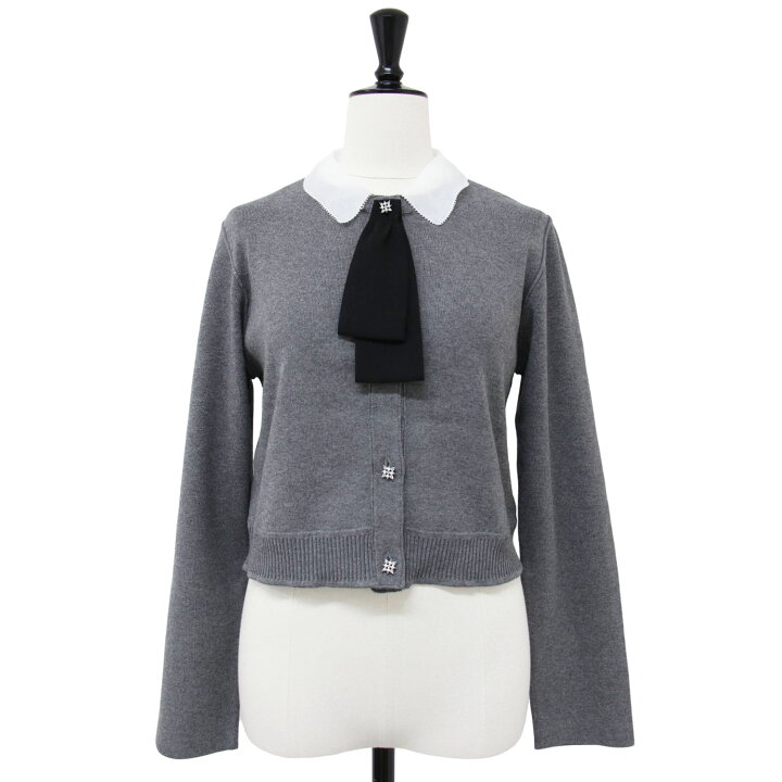 セルフォード シャギーミックスエムベリシュメントカーディガン  