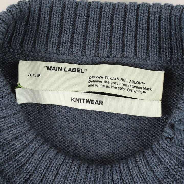 楽天市場】OFF-WHITE オフホワイト ニット サイズ:XL ダメージ加工 