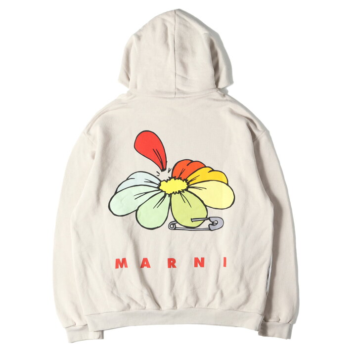 楽天市場】MARNI マルニ パーカー サイズ:48 バック フラワー ロゴ  