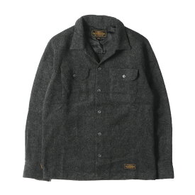 NEIGHBORHOOD ネイバーフッド シャツ サイズ:S ウール オープンカラー ワークシャツ B&C / WE-SHIRT. LS グレー トップス カジュアルシャツ 長袖【メンズ】【中古】【K4700】