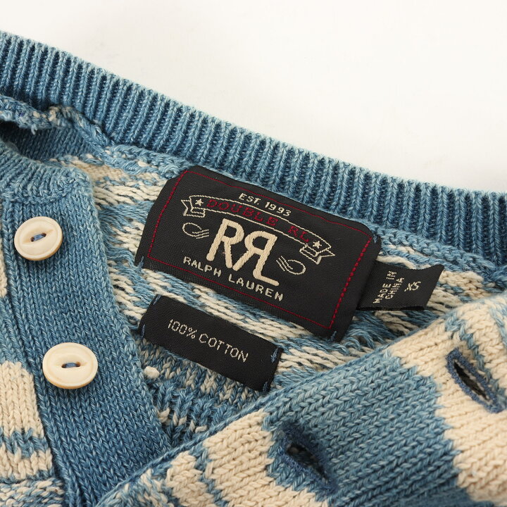 楽天市場】RRL ニット サイズ:XS ネイティブ柄 インターシャ ヘンリー 
