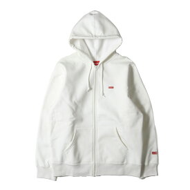 Supreme シュプリーム パーカー サイズ:M 20AW WINDSTOPPER スモールBOXロゴ フリース ジップ パーカー (Zip Up Hooded Sweatshirt) ホワイト 白 トップス フーディー【メンズ】【中古】【K4281】