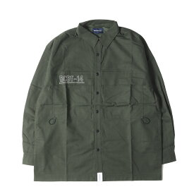DESCENDANT ディセンダント シャツ サイズ:2 22SS パナマクロス オーバーサイズ フィッシングシャツ (PANAMA FISHING LS SHIRT) オリーブドラブ トップス カジュアルシャツ 長袖【メンズ】【K4692】