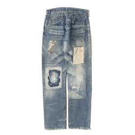 Levis / LVC リーバイス パンツ サイズ:32 00s 青山100本限定 1966年復刻 501XX-501 BigE ダメージリペア加工 デニムパンツ (66501-0121 / 日本製) インディゴ ボトムス ジーンズ ジーパン【メンズ】【中古】【K4630】