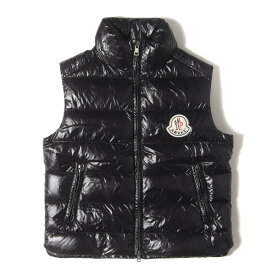 MONCLER モンクレール ベスト サイズ:2 Awake NY バック コラボ ロゴ デカワッペン ダウンベスト (PARKER GILET) / GENIUS ブラック 黒 アウター ジャケット 上着【メンズ】【中古】【美品】【K4528】