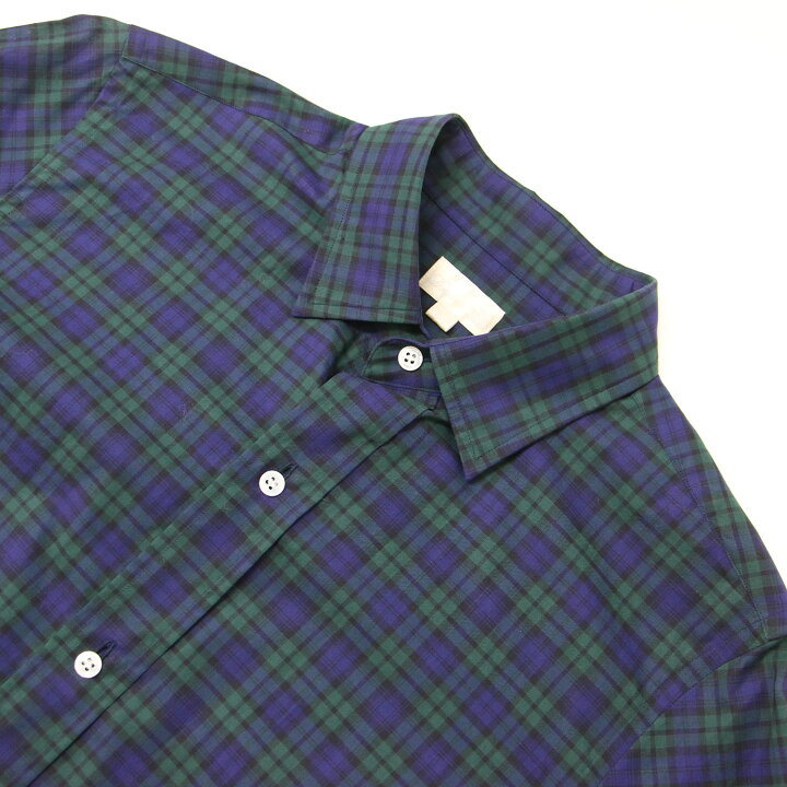 楽天市場】DRAWER ドゥロワー シャツ ネイビー グリーン サイズ:38(M)c 