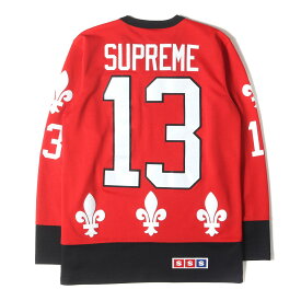 Supreme シュプリーム サイズ:S / フレア ホッケー ジャージ (Fleur De Li Hockey Top) / レッド / トップス カットソー 長袖【メンズ】【中古】【K4511】