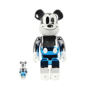MEDICOM TOY メディコムトイ 2023年モデル MEDICOM TOY EXHIBITION 23 限定 fragment design Disney BE@RBRICK MICKEY MOUSE BLUE Ver. 100％ & 400％ / ブルー / インテリア 雑貨【メンズ】【中古】【美品】【K4653】