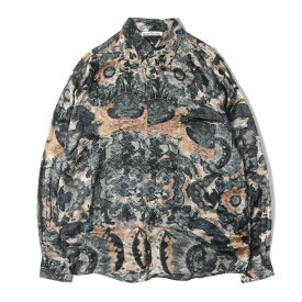 ACNE STUDIOS アクネ ストゥディオズ シャツ サイズ:48 / 23AW ジオメトリック 総柄 レーヨン シャツ (Crinkled-finish Floral-print Shirt BB0536) / マルチカラー / トップス カジュアルシャツ 長袖【メンズ】【中古】【美品】【K4477】