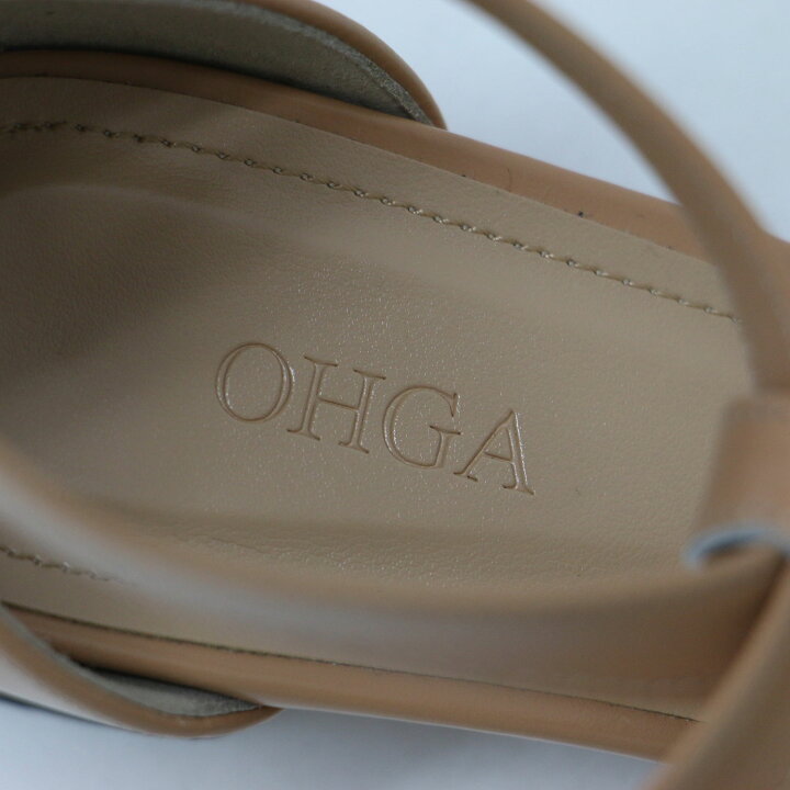 楽天市場】OHGA オーガ サンダル ベージュ サイズ:S(22.5cm) / リボン 