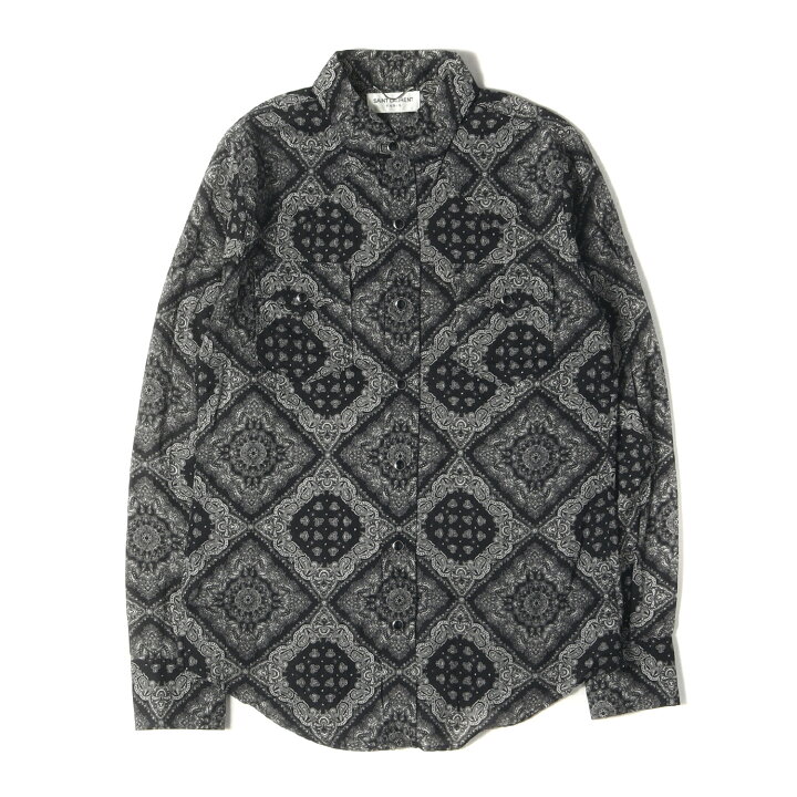 SAINT LAURENT PARIS ウエスタンシャツ 長袖 XS 黒 SAINT LAURENT 