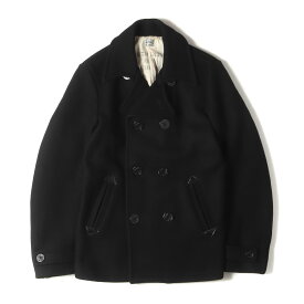 Rags McGREGOR ラグスマックレガー コート サイズ:M / メルトン 10B ピーコート (211131606) / ブラック 黒 / アウター ジャケット ブルゾン 上着 / 日本製【メンズ】【中古】【K4660】
