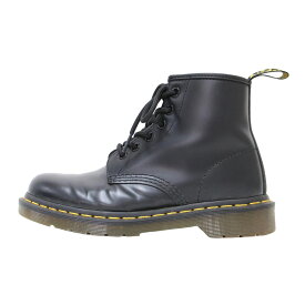 Dr.Martens ドクターマーチン ブーツ ブラック 黒 サイズ:UK4(23.0cm) / 101 YS スムース 6 ホール ブーツ / レザー レースアップ ショート / シューズ 靴【レディース】【中古】【K4695】