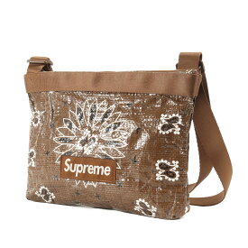 Supreme シュプリーム バッグ / 21SS バンダナ柄 タープサイドバッグ / ショルダーバッグ (Bandana Tarp Side Bag) / ブラウン / ブランド カバン 防水防汚【メンズ】【中古】【K4515】