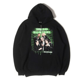 BALENCIAGA バレンシアガ パーカー サイズ:S / スピードハンター フォトグラフィック スウェット ジップ パーカー (Speed Hunter Hoodie) / ブラック 黒 / トップス フーディー プルオーバー【メンズ】【K4857】