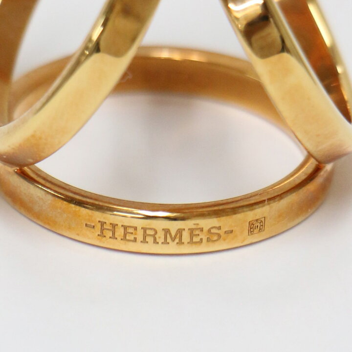 楽天市場】HERMES エルメス スカーフリング 90 トリオ / スカーフ留め 