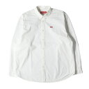 Supreme シュプリーム シャツ サイズ:L / 23AW スモールボックスロゴ ボタンダウン シャツ (Small Box Shirt) / ホワイト 白 / トップス カジュアルシャツ 長袖【メンズ】【中古】【K4477】
