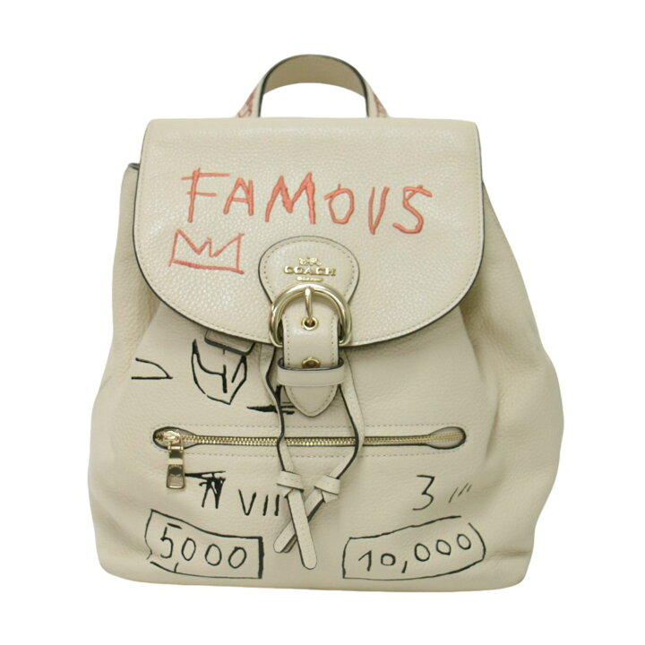 楽天市場】COACH コーチ Jean Michel Basquiat コラボ バッグ ベージュ 