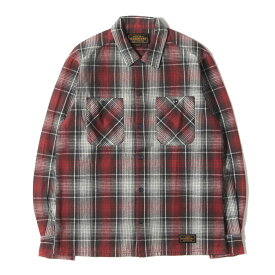 NEIGHBORHOOD ネイバーフッド シャツ サイズ:M / ヘリンボーン チェック フランネルシャツ (LOGGER / C-SHIRT . LS) / レッド チャコール / トップス カジュアルシャツ 長袖【メンズ】【中古】【K4477】