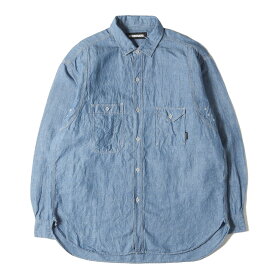 NEIGHBORHOOD ネイバーフッド シャツ サイズ:L / 22SS コットン/リネン シャンブレー ワークシャツ (CHAMBRAY CL-SHIRT LS) / ブルー / トップス カジュアルシャツ 長袖【メンズ】【中古】【K4489】