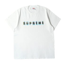 Supreme シュプリーム Tシャツ サイズ:L / 23AW ステンシルロゴ クルーネック Tシャツ (Stencil Tee) / ホワイト 白 / トップス カットソー 半袖【メンズ】【中古】【K4792】