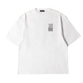 BALENCIAGA バレンシアガ Tシャツ サイズ:XS / 22SS グラフィックロゴ オーバーサイズ クルーネック Tシャツ / ホワイト 白 / トップス カットソー 半袖【メンズ】【中古】【K4785】