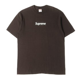 Supreme シュプリーム Tシャツ サイズ:L / 00s ボックスロゴ クルーネック Tシャツ (Box Logo Tee) / ブラウン / トップス カットソー 半袖【メンズ】【中古】【K4477】