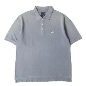 visvim ビズビム ポロシャツ サイズ:3 / 23SS I.C.T ダメージ加工 コットン 鹿の子 半袖 ポロシャツ (JUMBO WELLER S/S DMGD) / ブルー / トップス【メンズ】【中古】【美品】【K4477】