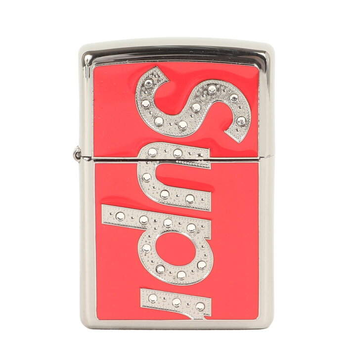 新品未使用 Supreme シュプリーム Logo Zippo レッド ホワイト 真鍮  