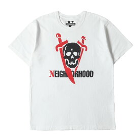 NEIGHBORHOOD ネイバーフッド Tシャツ サイズ:L / VLONE スカル グラフィック クルーネック Tシャツ / ホワイト 白 / トップス カットソー 半袖【メンズ】【中古】【K4695】