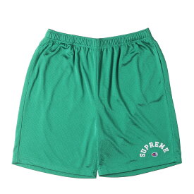 Supreme シュプリーム パンツ サイズ:M / 24AW Champion メッシュジャージ ショーツ (Mesh Short) / グリーン / チャンピオン コラボ 別注 / ボトムス ショートパンツ【メンズ】【中古】【美品】【K4535】