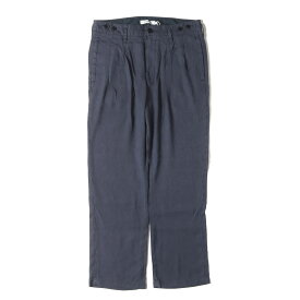 NONNATIVE ノンネイティブ パンツ サイズ:1 / 25SS 2タック ワイドテーパード パンツ (OFFICER CHINO TROUSERS Li/Ac TWILL) / ダークネイビー 紺 / ボトムス ズボン【メンズ】【K4694】