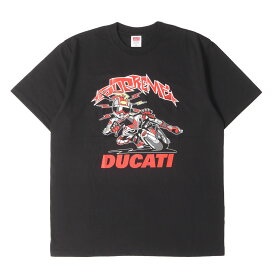 Supreme シュプリーム Tシャツ サイズ:M / 24SS Ducati バイカー キャラクター クルーネック Tシャツ (Bike Tee) / ブラック 黒 / トップス カットソー 半袖【メンズ】【K4697】