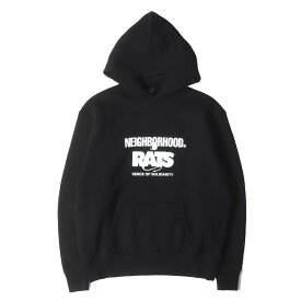 RATS ラッツ パーカー サイズ:XL / 25SS 20周年記念 初売限定 ×NEIGHBORHOOD ヘビーウェイト スウェットパーカー (HOODED) / ブラック 黒 / トップス フーディー プルオーバー【メンズ】【K4693】