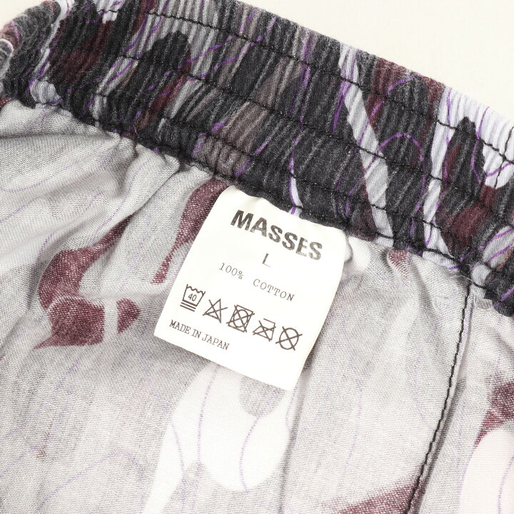 楽天市場】MASSES マシス パンツ サイズ:L / 23SS ファイヤー 総柄 