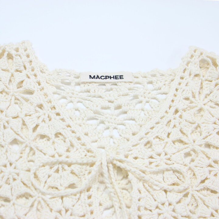 楽天市場】MACPHEE マカフィー カーディガン ホワイト 白 サイズ:S(9号  