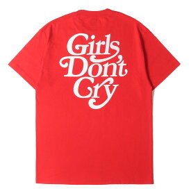 Girls Dont Cry ガールズ ドント クライ Tシャツ サイズ:L / ブランドロゴ プリント クルーネック Tシャツ / レッド / トップス カットソー 半袖【メンズ】【中古】【美品】【K4630】