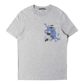LOUIS VUITTON ルイヴィトン Tシャツ サイズ:M / 17SS ポケット付き スプラッシュ ロゴ Tシャツ (RM172M JOE HDY22W) / グレー / トップス カットソー 半袖【メンズ】【中古】【K4696】