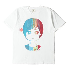 SHANTII シャンティー Tシャツ サイズ:L / Conix KYNE イラスト グラフィック クルーネック Tシャツ / ホワイト 白 / トップス カットソー 半袖 / コラボ【メンズ】【中古】【K4539】