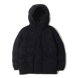 MONCLER モンクレール ジャケット サイズ:0 フーデッド ウール ダウンジャケット (MAXIME) ダークネイビー 紺 アウター ブルゾン 上着【メンズ】【中古】【K4840】