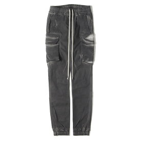 RICK OWENS リックオウエンス パンツ チャコールグレー サイズ:XS | 25SS DRKSHDW コーティング ドローストリング カーゴ パンツ (HOLLYWOOD MASTODON CUT IN DARKDUST DU01E3386-SCF) | ボトムス ズボン | イタリア製【メンズ】【中古】【新品同様】【K4661】