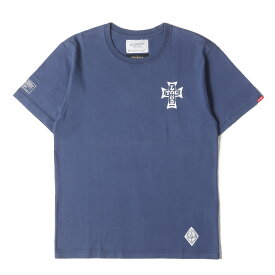 NEIGHBORHOOD ネイバーフッド Tシャツ ネイビー 紺 サイズ:M | TRIPLE ACE CLUB クロス グラフィック プリント クルーネックTシャツ | トップス カットソー 半袖【メンズ】【中古】【K4694】