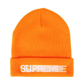 Supreme シュプリーム ビーニー オレンジ サイズ:FREE | 23SS モーションロゴ ビーニー (Motion Logo Beanie) | ブランド 帽子 ニットキャップ【メンズ】【中古】【美品】【K4745】