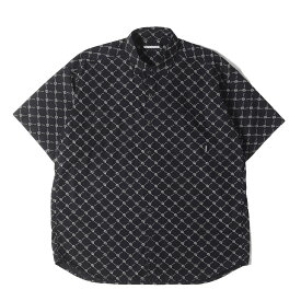 NEIGHBORHOOD ネイバーフッド シャツ ブラック 黒 サイズ:L | 22SS モノグラム コットン 半袖シャツ (MONOGRAM / C-SHIRT. SS) | トップス カジュアルシャツ【メンズ】【中古】【K4626】