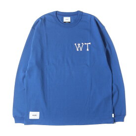 WTAPS ダブルタップス Tシャツ ブルー サイズ:M | MIN-NANO クロスボーン ロングスリーブ Tシャツ (SLIMY BONES.DESIGN LS 01) | トップス カットソー 長袖 | コラボ【メンズ】【中古】【美品】【K4635】